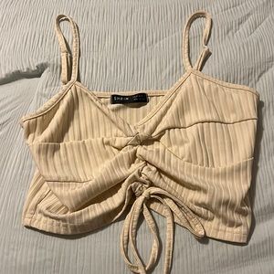 Yellow Tank Top Crop Top